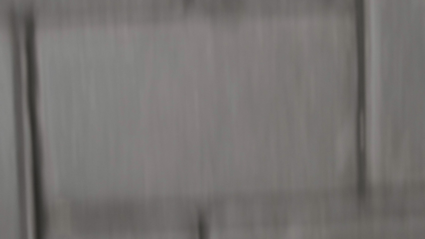 Girl goes on the paving stones