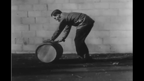 CIRCA 1950 - Wheels are shown to help reduce rolling friction.