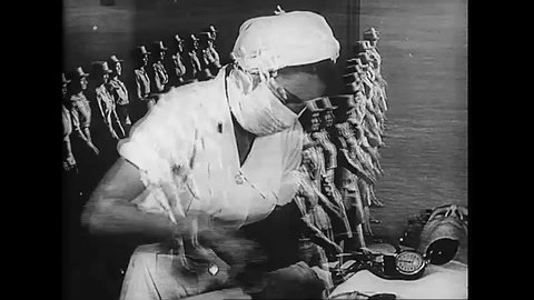 CIRCA 1940s - United States Secretary of the Navy Josephus Daniels and Franklin Roosevelt review WAVES and women are shown working in a hospital.