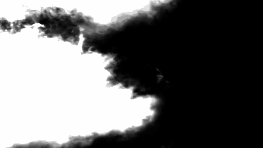 Ink transition reveal mask. Simple 4K Black and White fluid ink for video transitions.