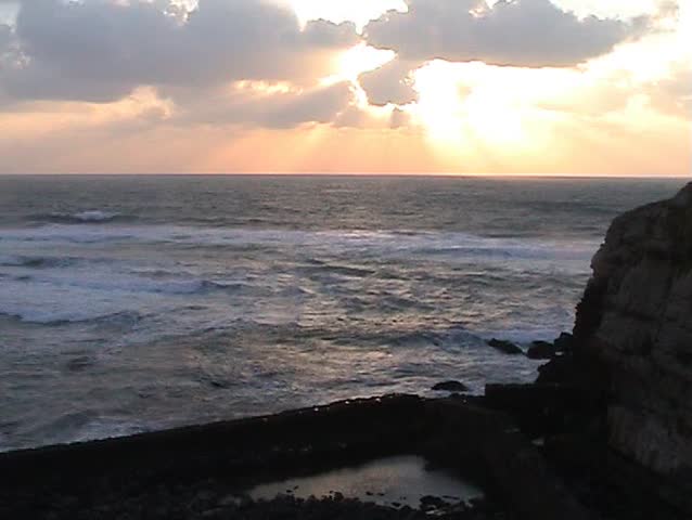 Sunset in ocean