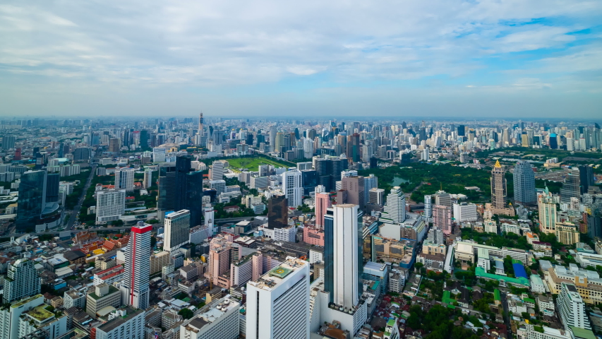 time lapse of Bangkok city view, Thailand