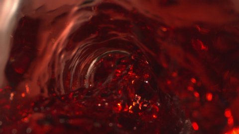 Wine Pouring with Swirl Whirlpool from Bottle in the Glass on Phantom and Laowa 4K