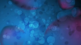 Vibrant glowing blue bokeh lights particles abstract motion background. Seamless loop. Video animation Ultra HD 4K 3840x2160