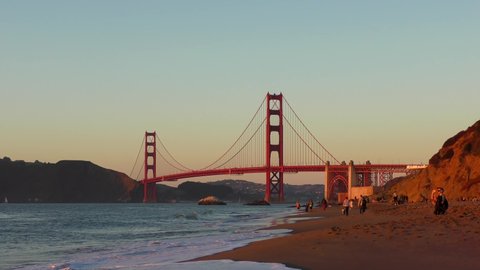 The Golden Gate Bridge as seen from Baker Beach, San Francisco, California, USA, 2018