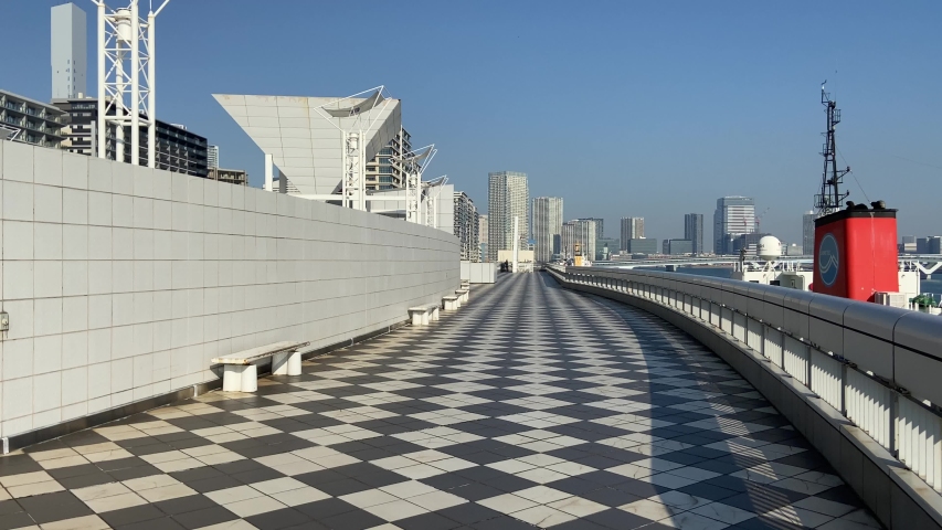 Harumi wharf in Japan Tokyo
