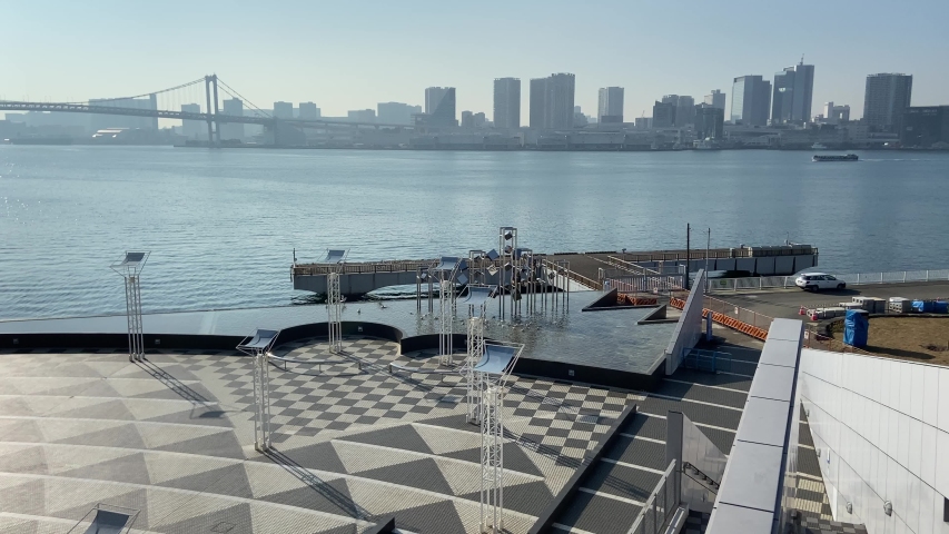 Harumi wharf in Japan Tokyo
