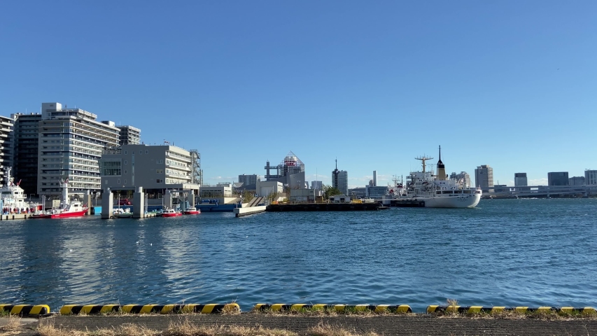 Harumi wharf in Japan Tokyo