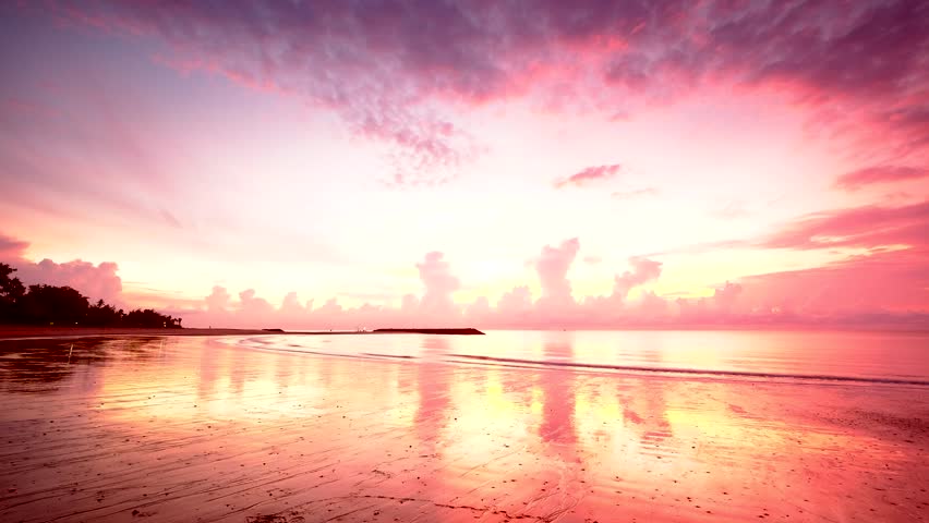 Time laps,Morning time view of Chowsamran beach, Thailland