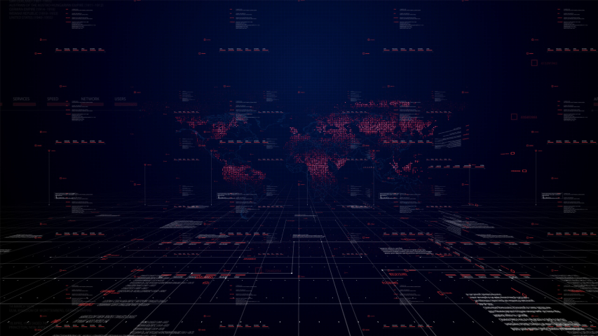 Futuristic Abstract Blue Digital Background Stock Footage Video (100%