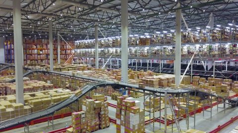 Modern technologies of storage and sorting in large warehouse