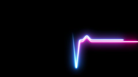 Heart rate and pulse on screen, seamless and loop footage