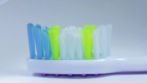 Hand Putting Toothpaste On Toothbrush, Oral Hygiene, Healthy Teeth, Macro Shot Stock-video