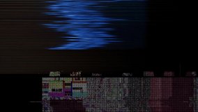 Glitch noise static television VFX. Visual video effects stripes background, tv screen noise glitch effect. Video background, transition effect for video editing real
