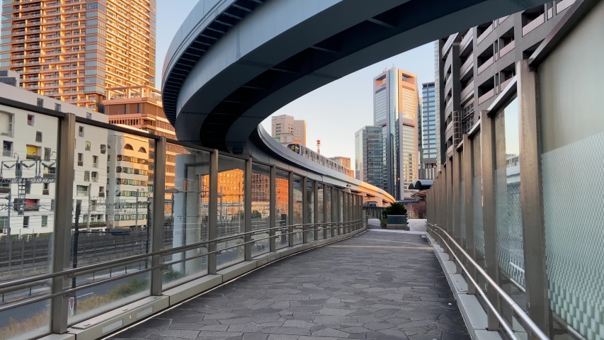 Shiodome in Japan, Tokyo Landscape 