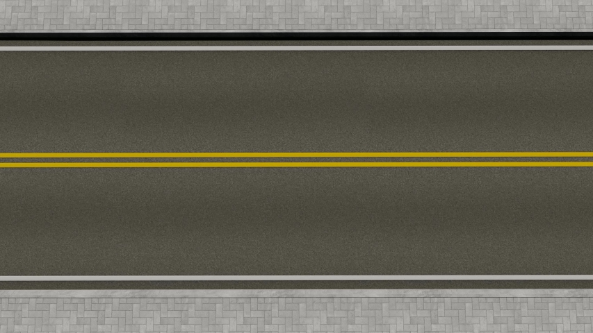 Street Top View, 3D Rendering