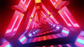 Triangle Sci fi Futuristic Animation loop for technology background, promotion, film video