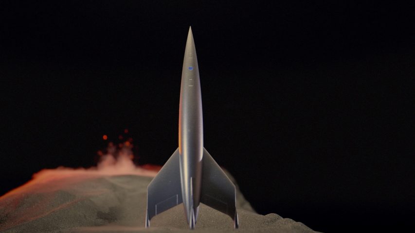 VINTAGE SPACECRAFT ON THE SURFACE OF AN ALIEN PLANET.  SHOT IN 4K, 10 BIT, 4:2:2.