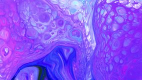 Very Nice Ink Abstract Psychedelic Paint Liquid Motion Background Texture Video.