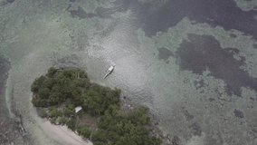 4K Aerial View Desert Island Philippines Cinematic