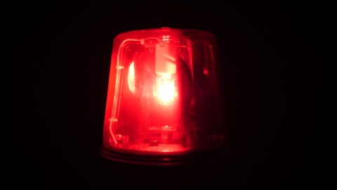 Red flashing warning light / siren - Emergency services, Ambulance, Fire, Police rotating Beacon