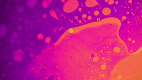 Fantastic structure of golden bubbles. Scientific experiment, chemical reactions. Chaotic motion, bubble flow expansion, curlicue of paints. Psychedelic liquid light show, ink patterns in water + oil. - Powered by Shutterstock - Get 15% off with code: PIKWIZARD15