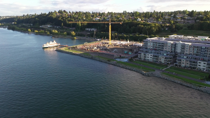 Ruston place, new development and waterfront park in Tacoma, Washington near Point Defiance