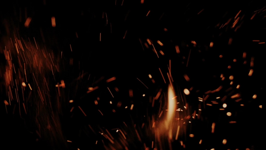 hot flying embers sparks slow motion Stock Footage Video (100% Royalty ...