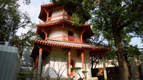 Small Traditional Chinese Architecture 3 Storey Pagoda and Garden - Powered by Shutterstock - Get 15% off with code: PIKWIZARD15