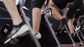 Fixed shot of a spinning group lesson - Powered by Shutterstock - Get 15% off with code: PIKWIZARD15