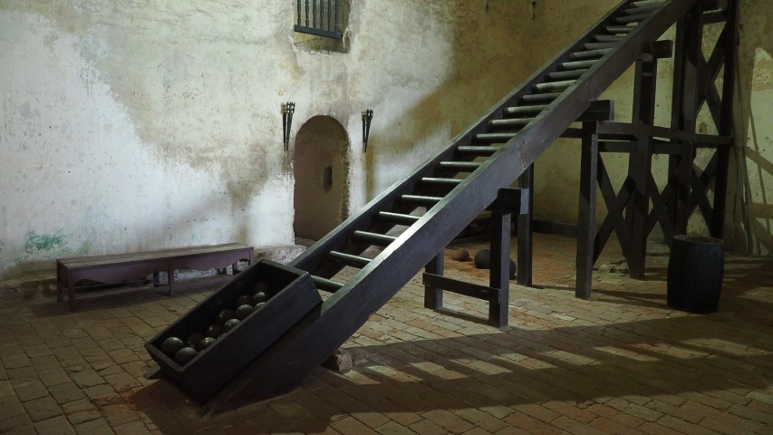 San Pedro de la Roca Castle, interior, UNESCO World Heritage Site, Santiago de Cuba, Santiago de Cuba Province, Cuba