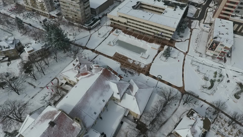 Aerial view over the town of Yambol, Bulgaria