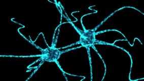 Neuron system wireframe mesh with dot and lines. Science and medical healthcare concept 3d animation  - Powered by Shutterstock - Get 15% off with code: PIKWIZARD15