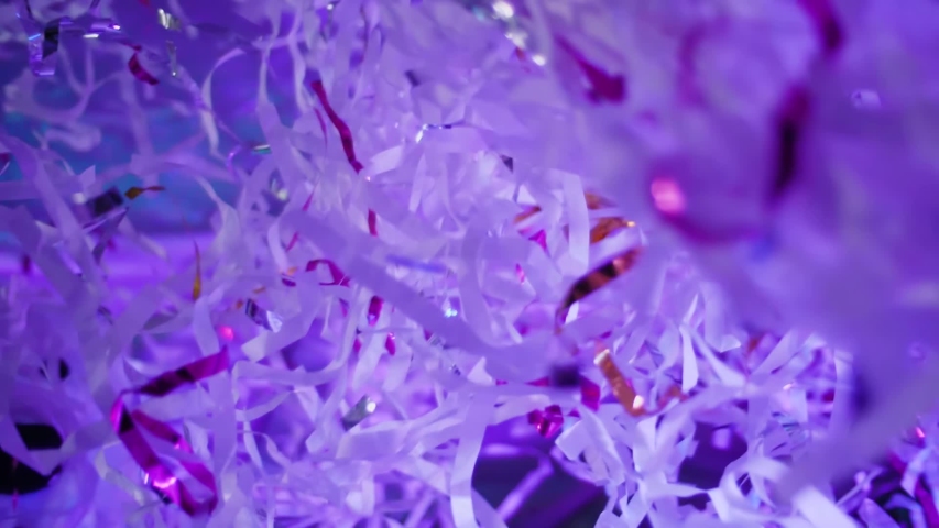 Colorful confetti sprinkling, scattering and glittering. Bright colored shredded paper confetti flying high. Paper party, shine tinsel, holiday, party or birthday, slow motion. - Powered by Shutterstock - Get 15% off with code: PIKWIZARD15