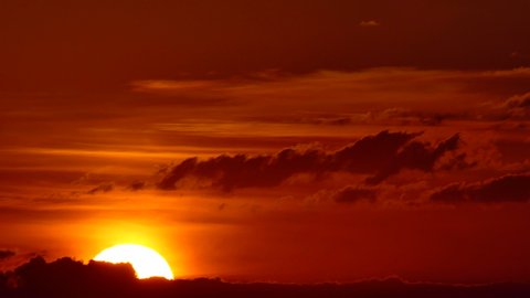 Big Sun with Clouds sunrise timelapse