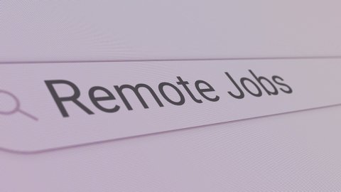 Remote Jobs Search Bar 
Close Up Single Line Typing Text Box Layout Web Database Browser Engine Concept