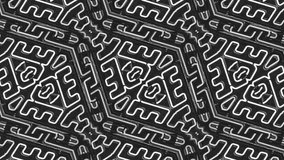 Poly Art Kaleidoscope sequence seamless bnw frcatal looping 4k stock footage
