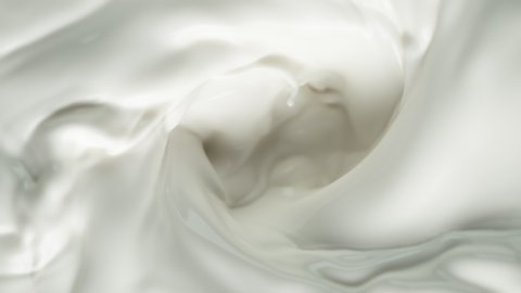 Super Slow Motion Shot of Fresh Milk Vortex at 1000 fps.