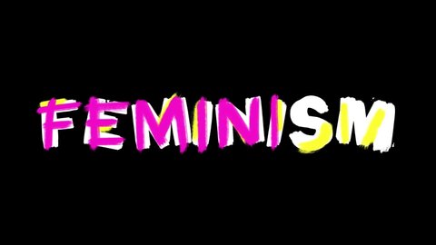 Feminism Text Animated Wallpaperfemale Empowermenthand Drawn Stock ...