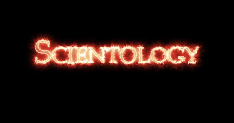 Scientology written with fire. Loop