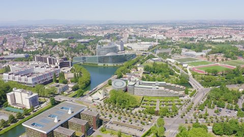 Strasbourg, France. Aerial View