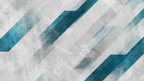 Blue and grey grunge stripes abstract motion design. Geometric tech background. Seamless looping. Video animation Ultra HD 4K 3840x2160