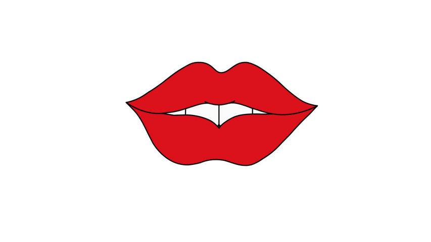 Animated smile vampire lips. Original file Full HD has an alpha chanel. 25 fps