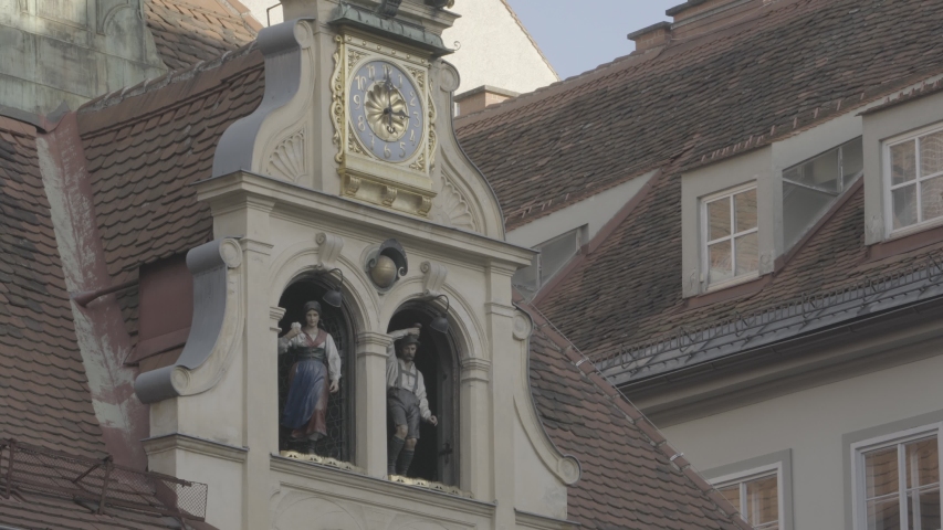 Glockenspiel, clock square, Graz, Austria