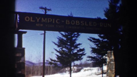 NEW YORK USA-1962: Entry Gate To An Olympic Bobsled Run In New York
