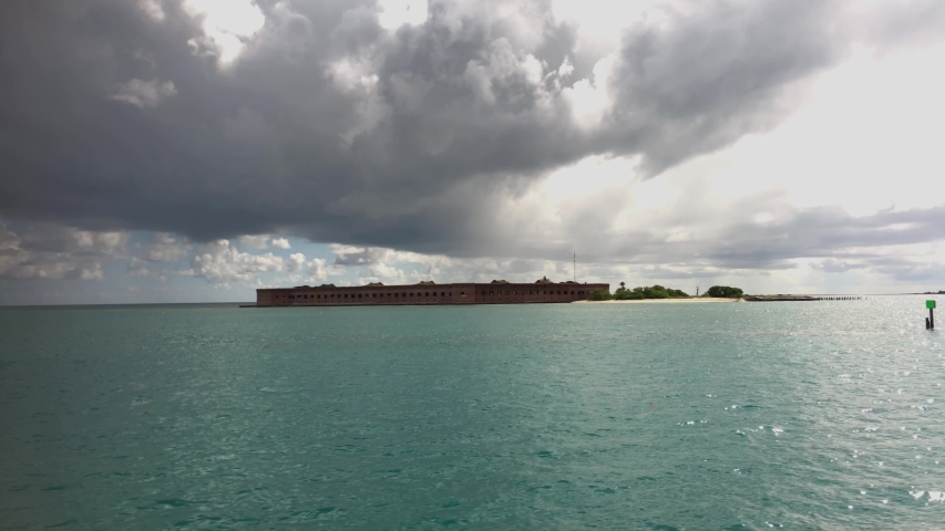 Handheld shot with Fort Jefferson at the Dry Tortugas National Park, Florida Keys