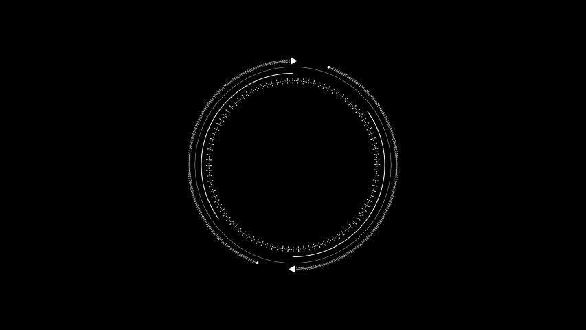 PNG Alpha. HUD looping 10 sec circle with arrows. Technological fururistic HUD template.User Interface Loading arrow around the circle.Circle logo template.HUD around logo. Type 1 Royalty-Free Stock Footage #1044574870
