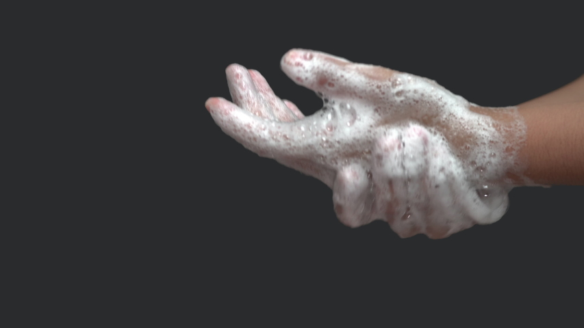 Close up of female lathering hands with soap before washing 
 | Shutterstock HD Video #1044579097