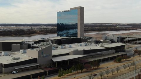 Tulsa, Oklahoma / USA - December 15, 2019 : River Spirit Casino in Tulsa, Oklahoma