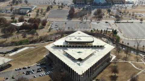 Tulsa, Oklahoma / USA - December 15, 2019 : Aerial of Oral Roberts University